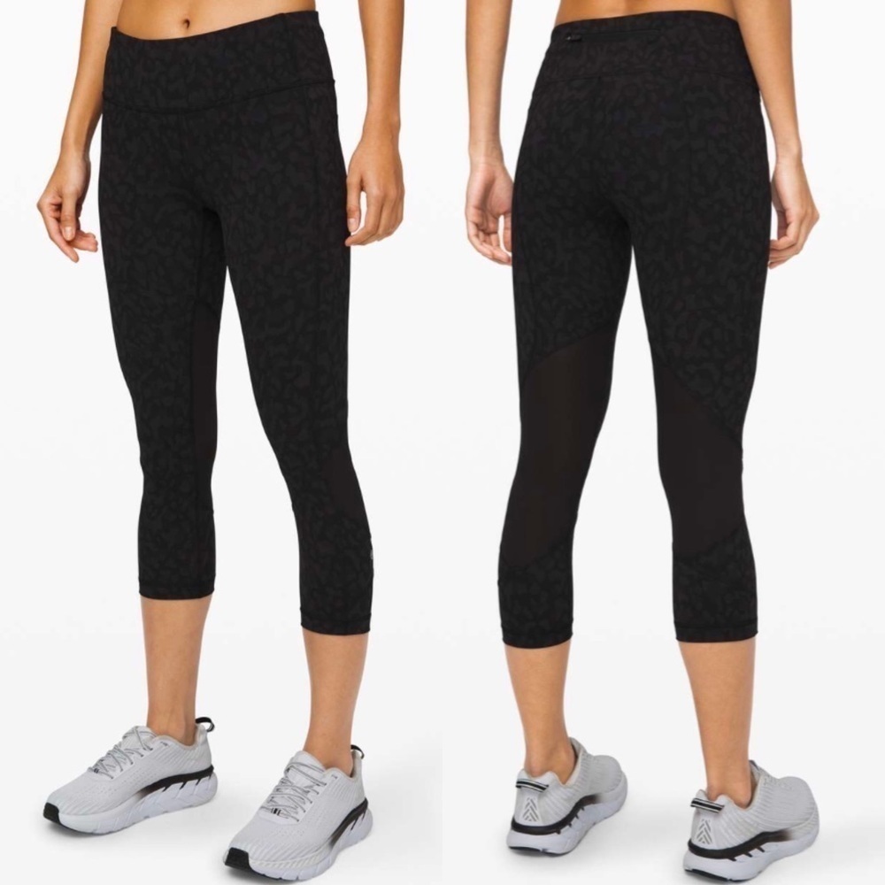 Lululemon Pace Rival Crop *22" Formation Camo Deep Coal Multi / Black